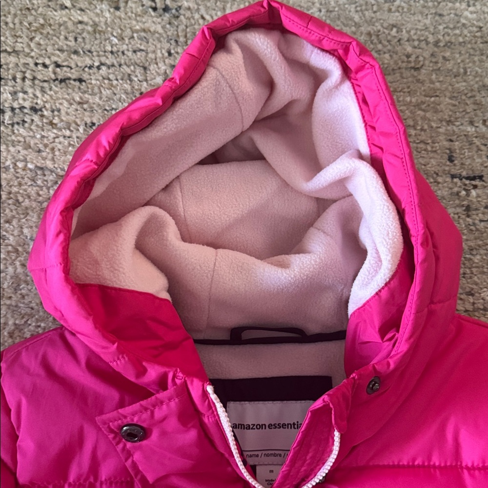 Amazon Essentials Hot Pink Girls Winter Coat size M - Picture 2 of 10